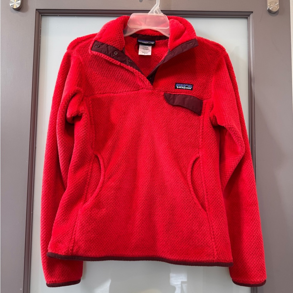 Patagonia Fleece Red re-tool Snap-T Fleece - Size Small
